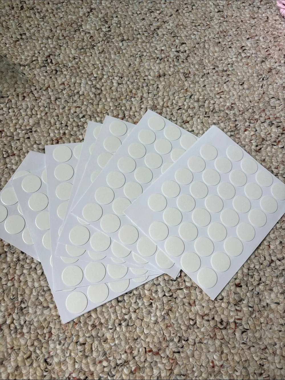 White Round Adhesive Dots - Pack of Self-Stick Circles for Crafts & Events